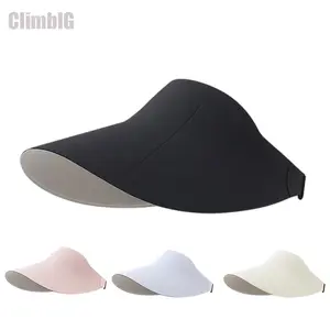 Wide Brim Sun Visors for Women - UPF 50+ UV Protection No Headache Adjustable Foldable Lightweight Sun Hat for Beach Driving Hiking Outdoor
