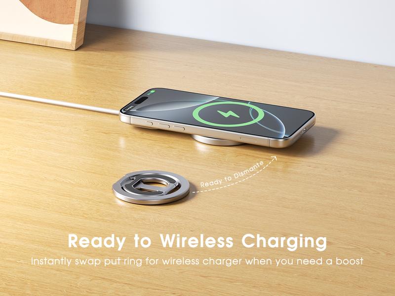 Double-Sided Magnetic Phone Stand Adjustable & Compatible with iPhone 12-17 Series Portable Multi-Scene Use Operable with One Hand Smartphone Cellphone Mount