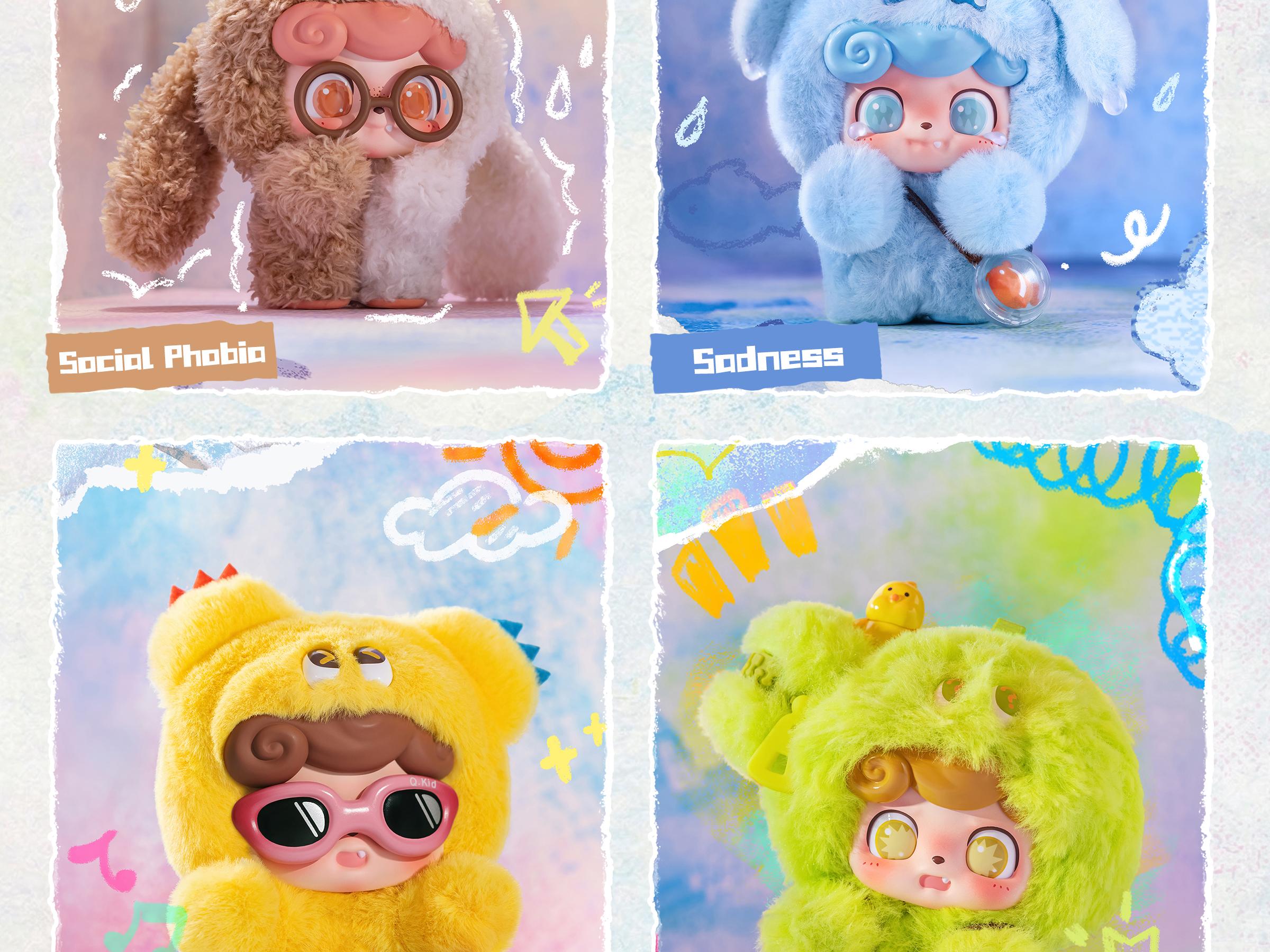 Miniso Q Baby Emotional Hairy Monster Series Blind Box - Charming Plush Blind Box Doll, Great Choice for Gifting to Friends