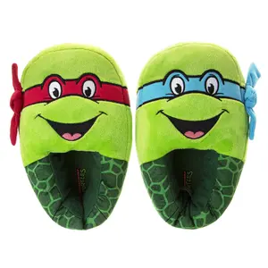 Nickelodeon Teenage Mutant Ninja Turtles Boys' Slippers  Soft, Cozy, and Fun SlipOns (Little Kid)