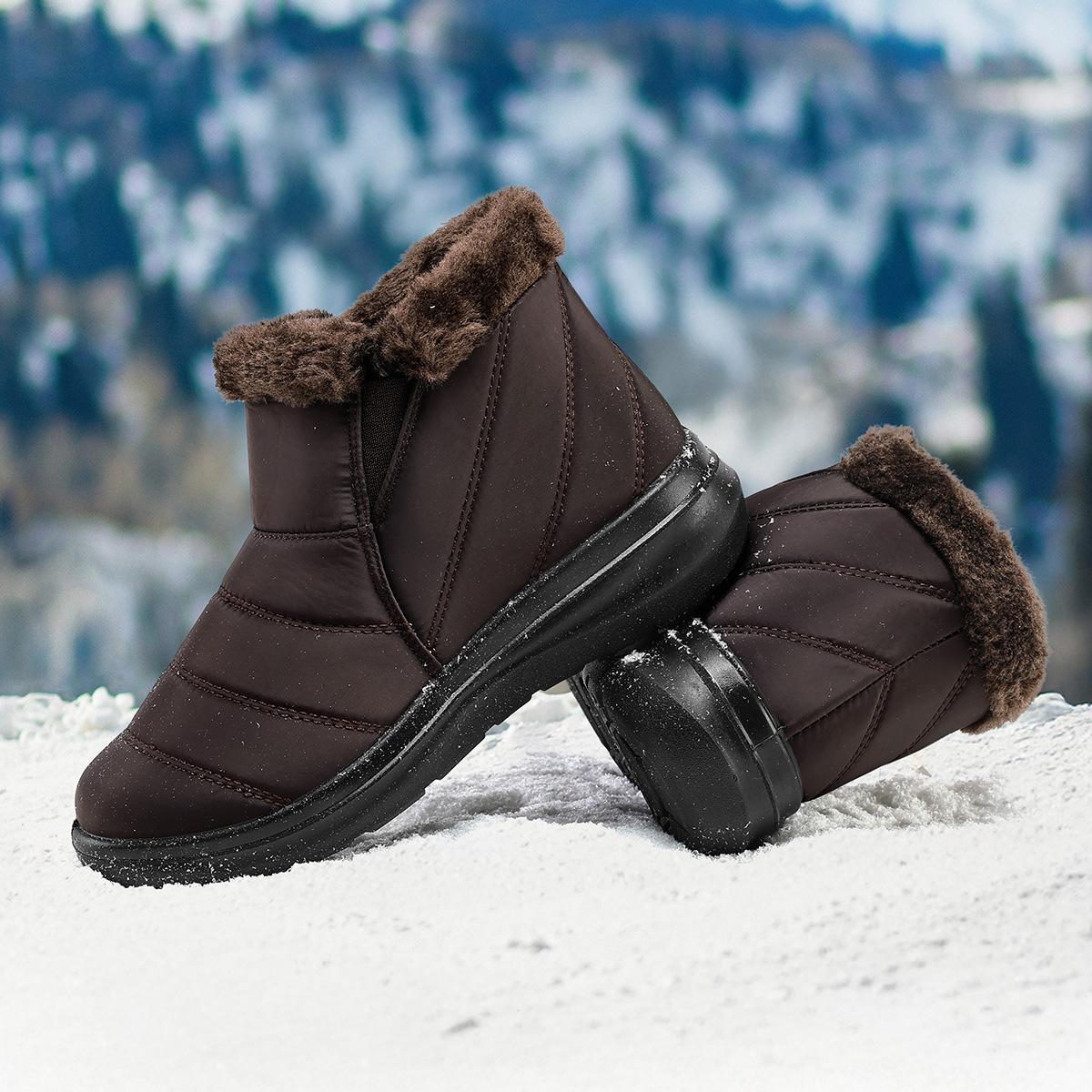 Mysoft Women's Winter Snow Boots, Warm Fur Outdoor Shoes, Womensfashion Footwear, Winter Boots for Women, Perfect Valentine's Day Gift  Girl