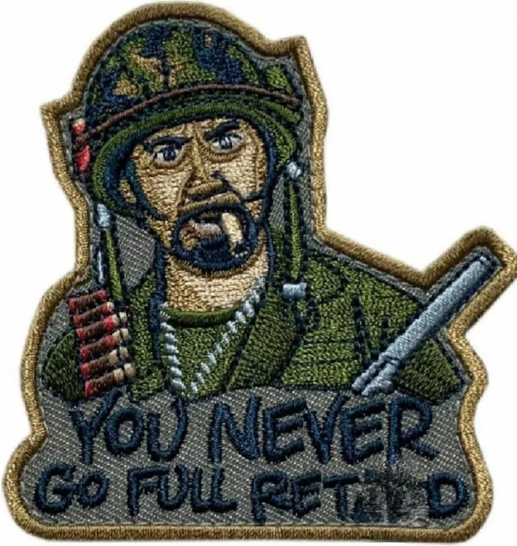 Miltacusa Never Go Full Humor Funny Inspired Tactical Patch [ -Hook Fastener Backing -PVT2]