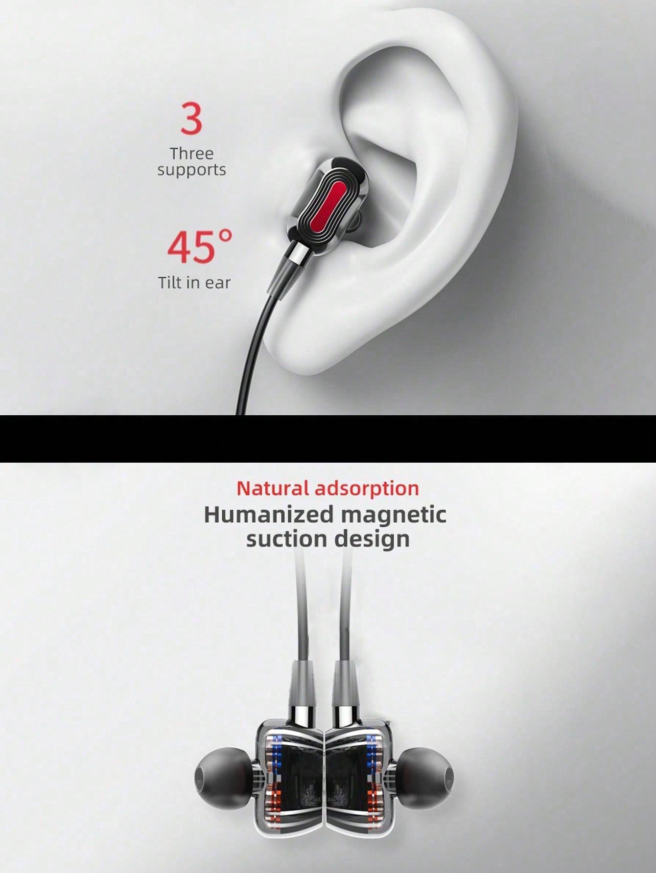 Lenovo HE05 Pro Wireless Bluetooth Neckband In-Ear Headphones with Built-in Microphone, Magnetic Design, Comfortable Fit, Audio Headset for Music, Calls & Sports