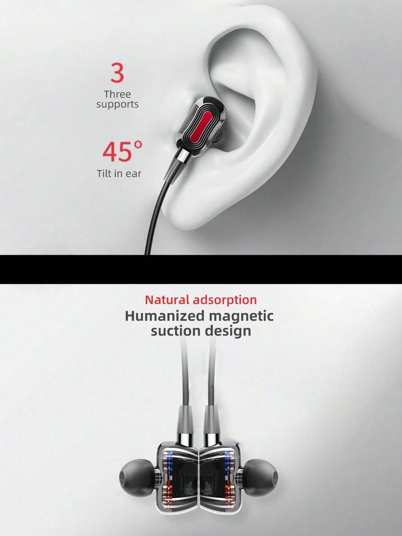 Lenovo HE05 Pro Wireless Bluetooth Neckband In-Ear Headphones with Built-in Microphone, Magnetic Design, Comfortable Fit, Audio Headset for Music, Calls & Sports