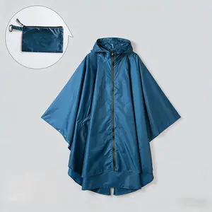 Unisex cape raincoat, lightweight and versatile for outdoor cycling and hiking, waterproof zip-up cape raincoat, one-piece zip-up hoodie and raincoat.