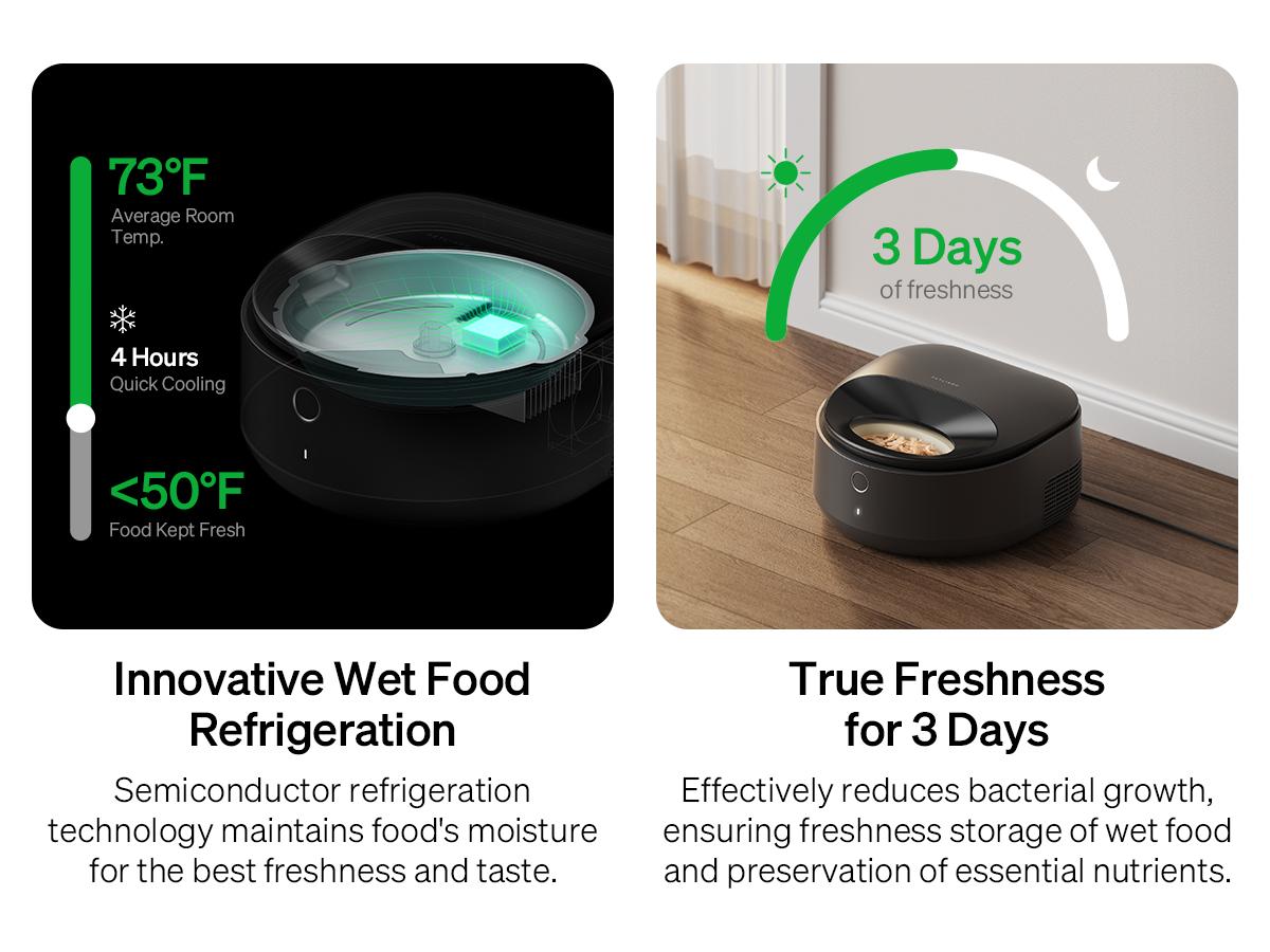PETLIBRO Automatic Cat Feeder, Refrigerated wet food dispenser with WiFi control, 3 days freshness, 3 timed meals, quick cooling Feeding PETLIBRO Automatic Cat Feeder, Refrigerated wet food dispenser with WiFi control, 3 days freshness, 3 timed meals, quick cooling Feeding