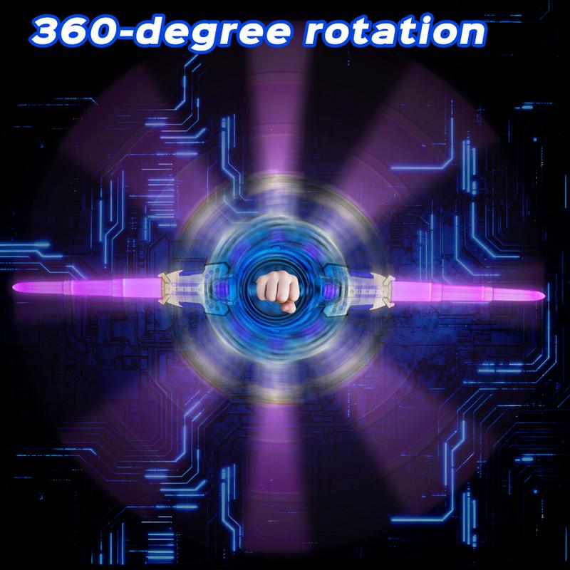 Light Up Sword, 7 Color Glowing, 360 Degree Rotation, Christmas Role Play Holiday Gift