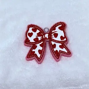 Bow with hearts car freshie