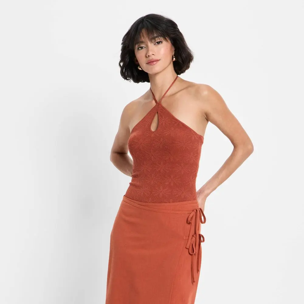 Women's Halter Sweater Bodysuit - Future Collective - TikTok Shop