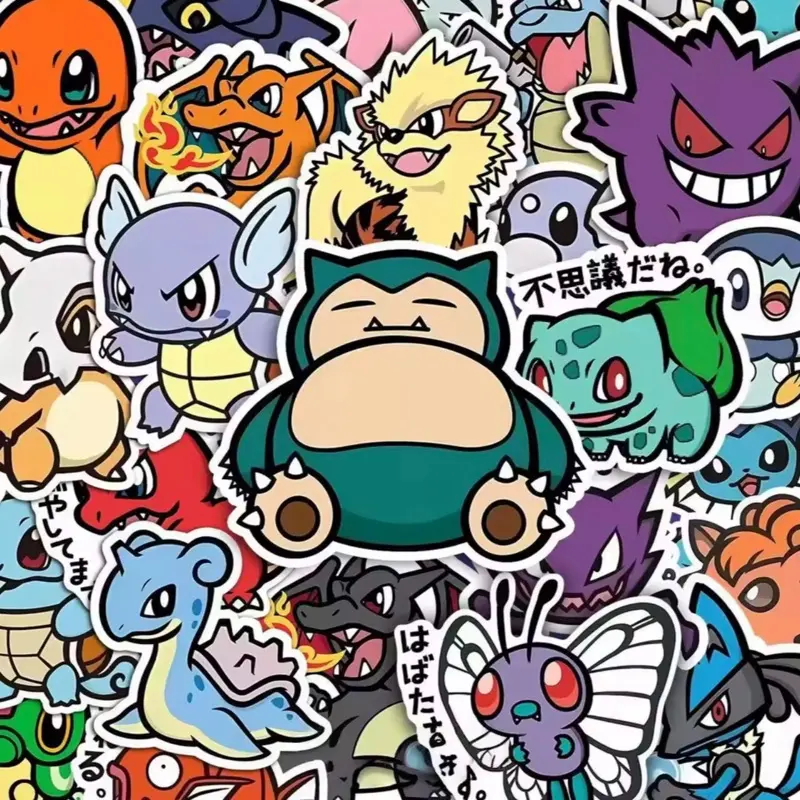 50 Pokemon Stickers Pokemon With Japanese Phrases Collection 50 Pokemon Stickers Pokemon With Japanese Phrases Collection