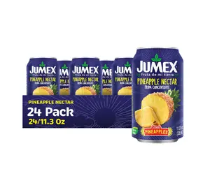 Jumex Pineapple Juice Nectar - Made with Fresh Fruit Puree from Concentrate for Tropical Fruit Smoothie Mix, Cocktail Mixers & Kids Drinks & Beverages - 11.3oz, 24 Pack Pineapple Juice Cans