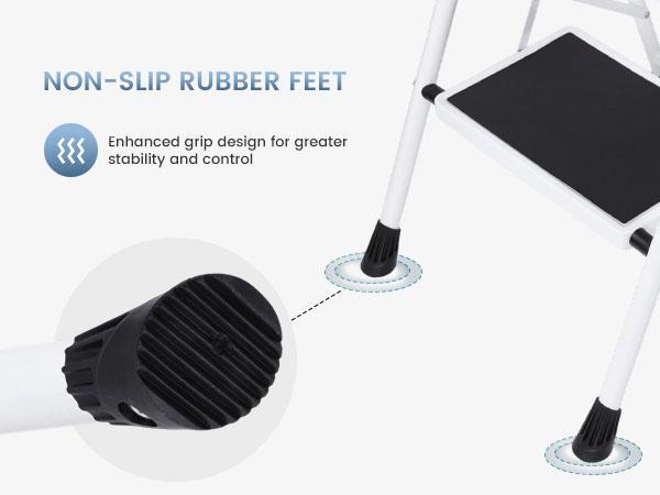 44 Inch Iron Stepstool, 4 Folding Stepstool with Non-Slip Pedals and Comfortable Handrails, Sturdy Steel Ladder Portable Heavy Duty Stepstool for Kitchen, Garage and Outdoor Use, black 44 Inch Iron Stepstool, 4 Folding Stepstool with Non-Slip Pedals and Comfortable Handrails, Sturdy Steel Ladder Portable Heavy Duty Stepstool for Kitchen, Garage and Outdoor Use, black