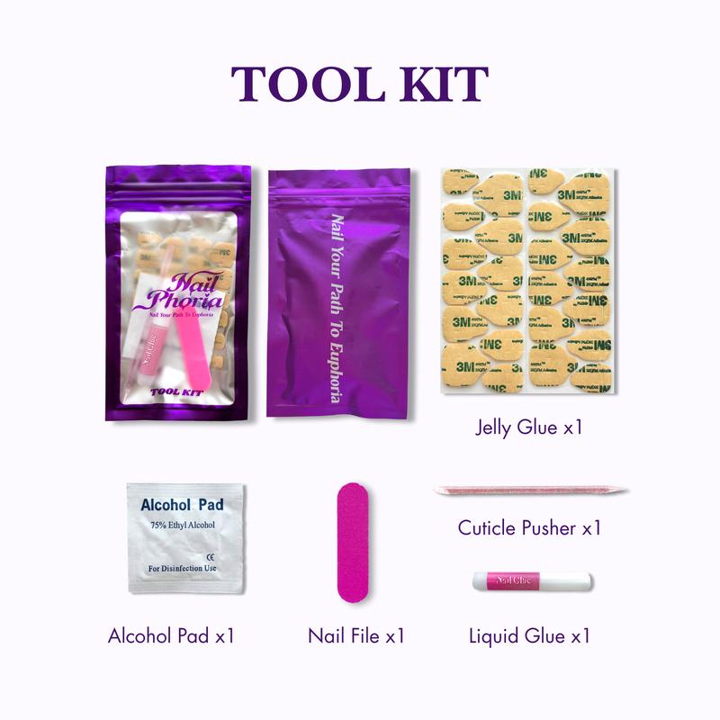 NailPhoria WHITE PARIS - Handmade Press-On Nails | Reusable, Salon-Quality, Long-Lasting, Glossy Design