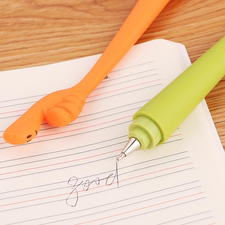 MUNBYN  10Pcs Silicone Cartoon Ballpoint Pens Assorted Amusing Student Writing Pens Bendable Novelty Stationery Gift for Office and School Use