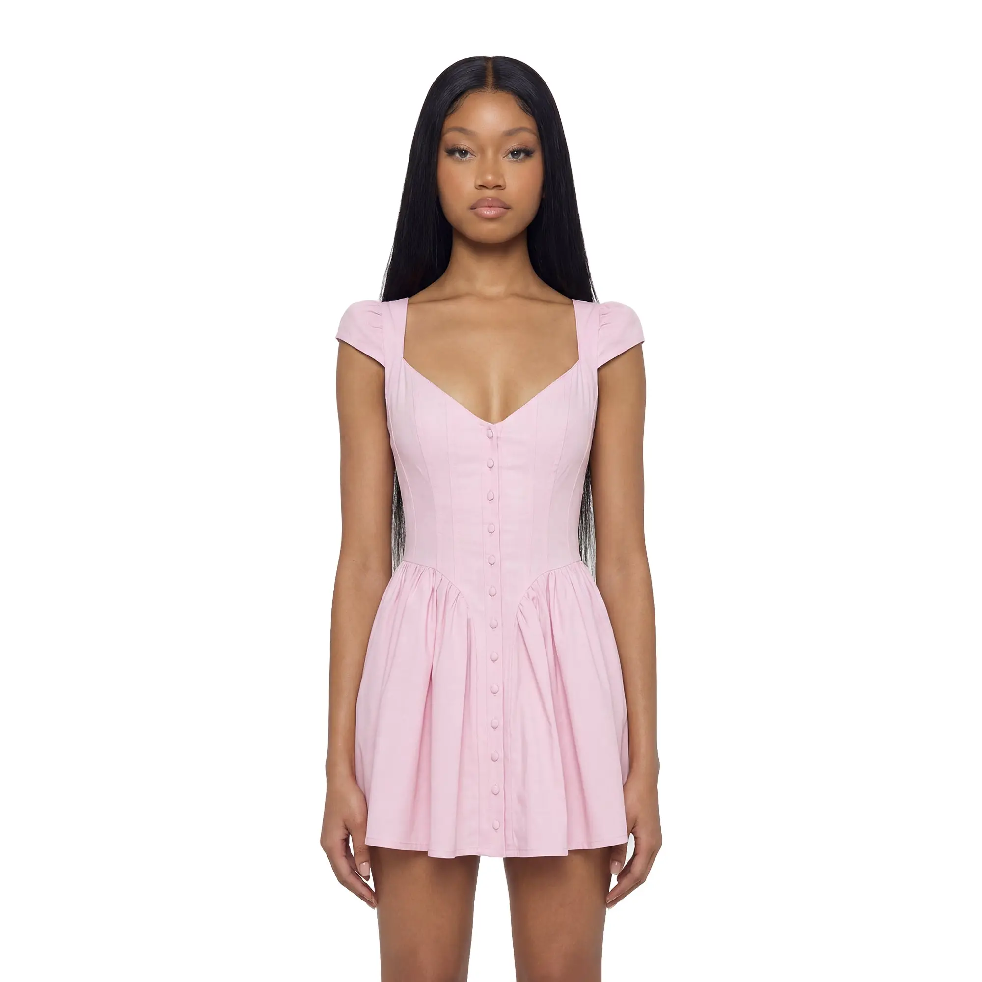Sweet Of You Peplum Dress - Pink