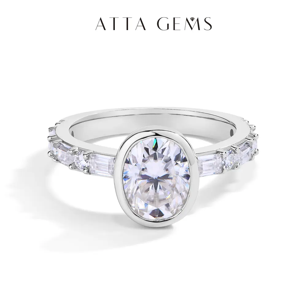 2.0CT Oval Cut Synthetic Moissanite Ring, Fashion Engagement Ring, Anniversary Gift, Elegant Jewelry Accessory R155, Fashion Engagement Rings summerwins