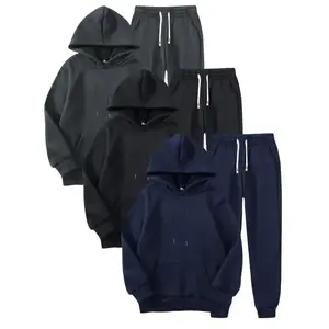 Men's 3pcs Hoodie & Sweatpants Set - Casual, Stretchy Polyester with Pockets for Spring/Fall  keep warm