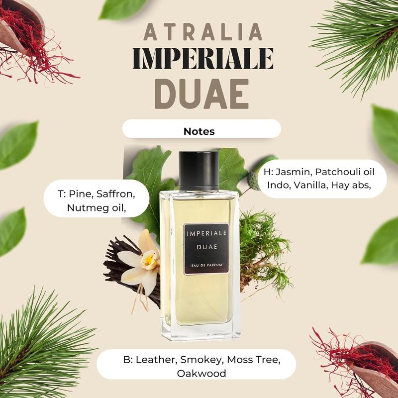 Atralia Imperiale Duae EDP 100 ml - Luxury Perfume with Pine, Saffron, and Nutmeg Oil