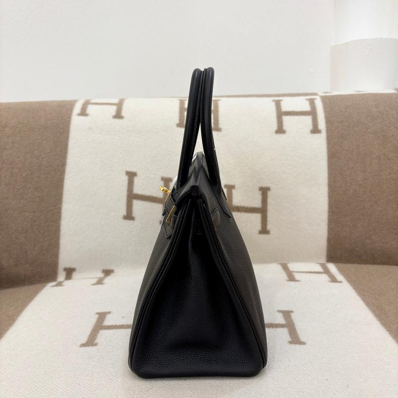 Pre-owned HERMÈS Leather tote bags Hermes Birkin 30 Togo 89 Noir (0804m2)