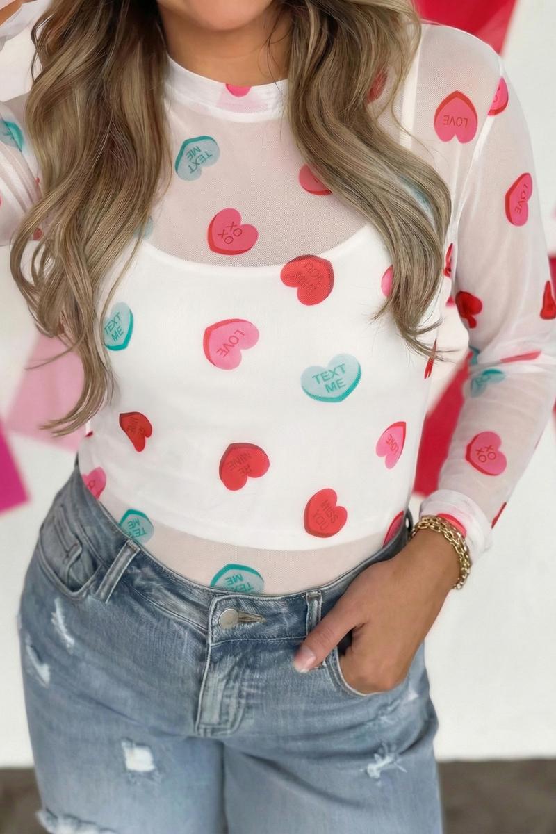 Znacicc Rose Print Mesh Top for Layering, Women's Slim Fit Mock Neck Long Sleeve Blouse , Perfect with Jeans & Jewelry for Going Out