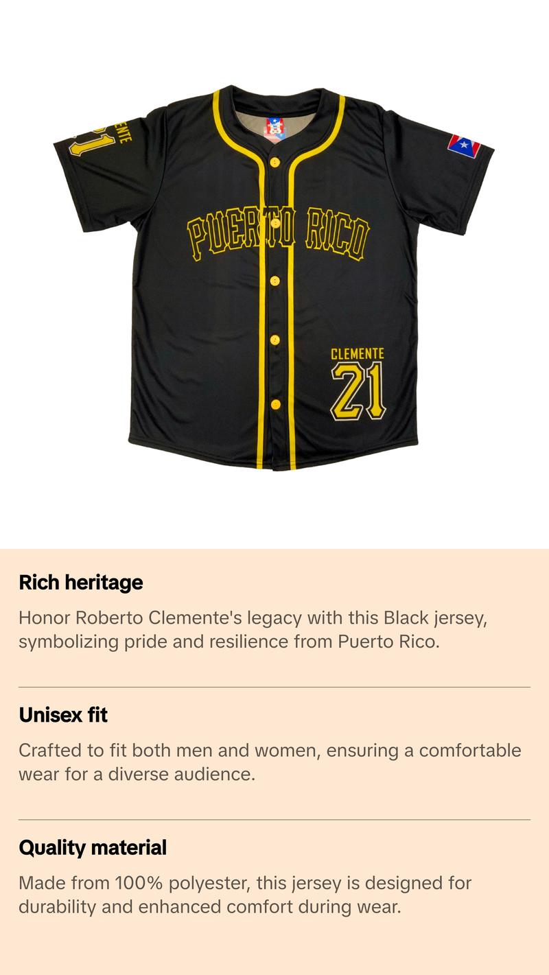 Roberto Clemente #21 Black Jersey Roberto Clemente #21 Black Jersey