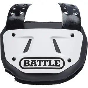 Battle Sports Protective Football Back Plate - White/Black