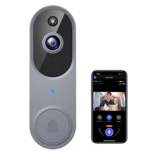 1080P Wireless Smart Video Doorbell - AI Human Detection, Two-Way Audio, Night Vision, Cloud Storage, Instant Alert, Outdoor Security, Rechargeable Battery camara de seguridad de casa