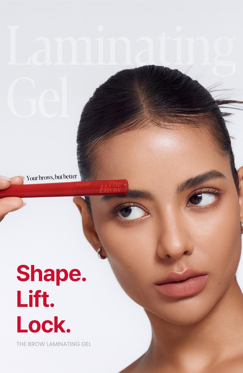 [Single / Duo] Espoir The Brow Laminating Gel - Brow Gel&Pencil Duo - No Flaking Brow, Non-Sticky, Anti-Dandruff, 24Hr Long Lasting, Laminating Gel, Slim Hard Formula Pencil, All-day Long Lifting, Natural Clean Brow, Clear Gel, Vegan & Cruelty-Free