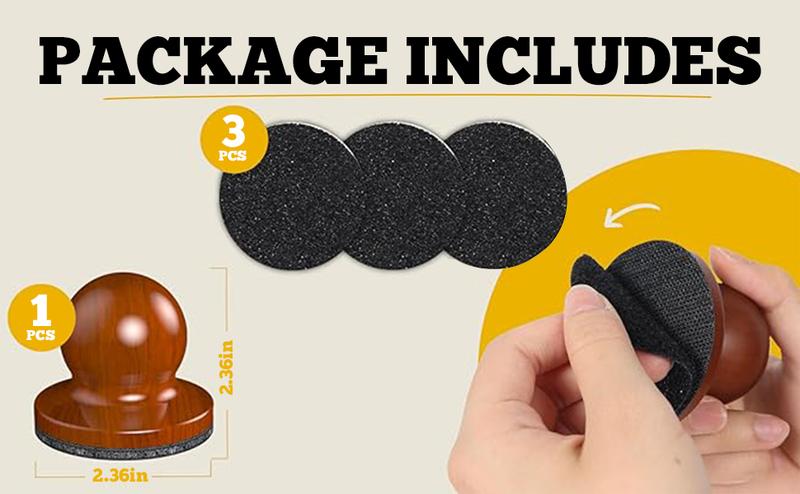 Dog Nail File & Cat Nail File Board - Stress-Free Grooming with 3 Replaceable Sheets, Comfortable Wooden Handle, Perfect for Dogs & Cats, Easy Nail Smoothing