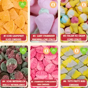 Stock Boy Build-A-Bag - 2LB - European Candy Mix with Sour Gummy Worms & Bonbon - Live Packaging Available on TikTok - Sweden Origin