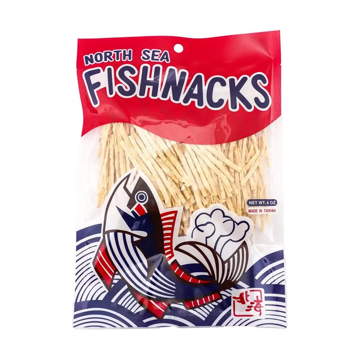 NORTH SEA Original Flavor Cod Fish Jerky Strips - Authentic Taiwanese Snack, 114g