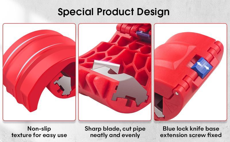 Professional PVC & Plastic Pipe Cutter Tool 9022 10 BK, 20-50mm Size Cutter for Plastic Pipes and Sealing Sleeves, Durable Plumbing Hand Tool.