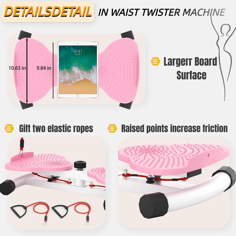 300 lbs Waist Twister Board | Anti Slip Noiseless | Home Gym Waist Sculptor Core Trainer | Ideal for Daily Workout