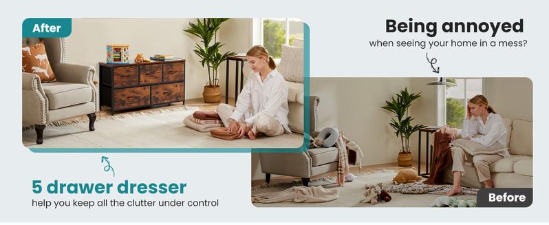 Cupboards Cabinets Dresser - Bedroom Organizer, Fabric Storage Tower with 5 Drawers, Chest of Drawers with Fabric Bins, for Bedroom, Closet, Entryway Cupboards Cabinets Dresser - Bedroom Organizer, Fabric Storage Tower with 5 Drawers, Chest of Drawers with Fabric Bins, for Bedroom, Closet, Entryway