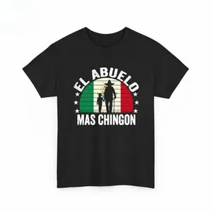 Mexican Grandpa Tee - "El Abuelo Legendario" Bilingual Cotton Shirt, Father's Day Heritage Gift