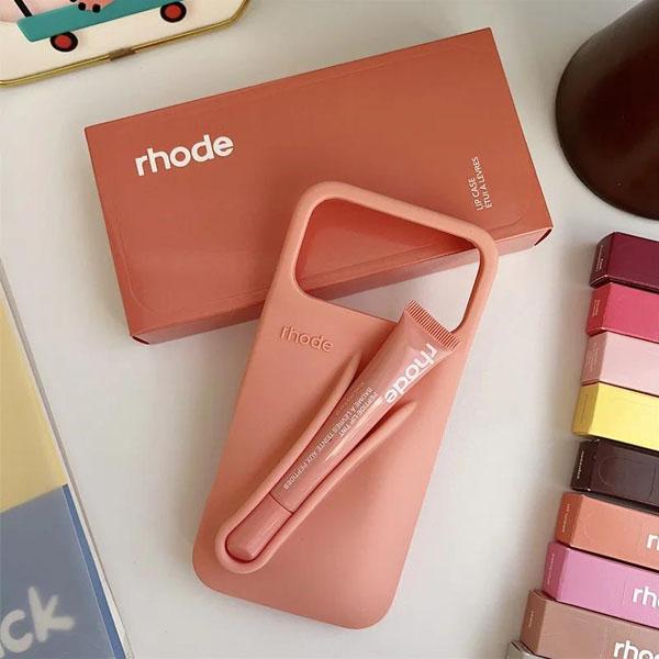 Rhode Lip Case for iPhone 17 Pro Max, Air 16, 15, 14, 13, 12, 11 Pro Max & Plus with Hydrating Peptide Lip Treatment & Bumper Protection