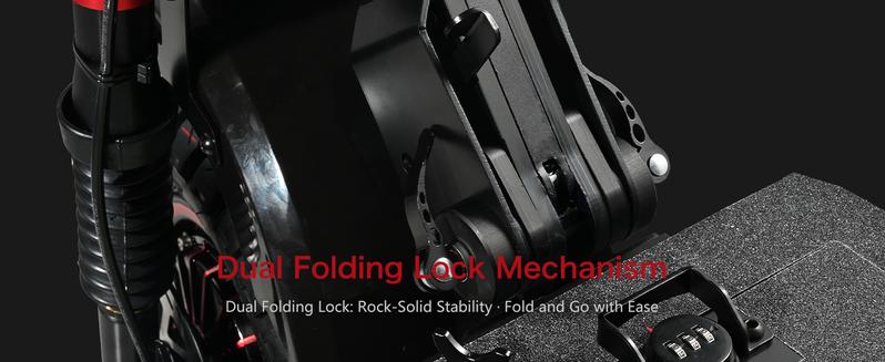 [Jun Ling] Off-Road Electric Scooter - High-performance 10000W dual motors, top speed 55 mph, 13-inch off-road tires, 75-mile range, 60V 40Ah battery, four-piston brakes - UL2272 certified.