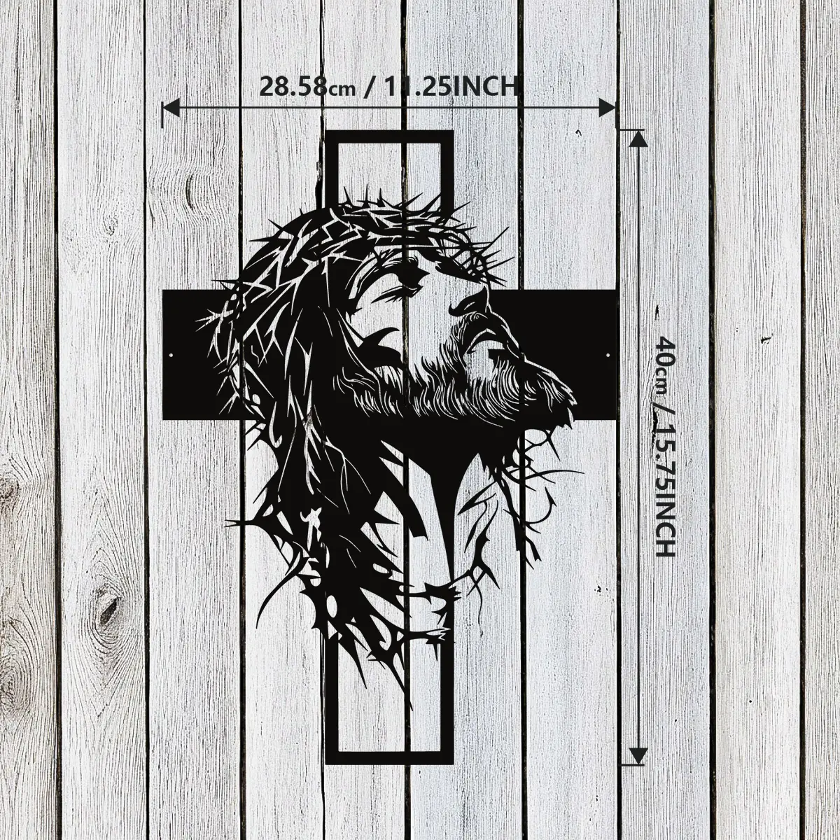 Large metal Jesus wall artwork and cross - Exquisite metal wall sculptures suitable for Christian home decoration - Elegant Jesus and cross decorations enhance the aesthetic appeal of spiritual walls,summerwins Hand Engraved Decorative campingessentials h