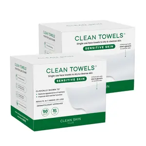 Clean Towels® Sensitive Skin XL - 100 count - 2 Pack