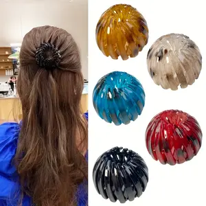 7pcs Bird Nest Magic Hair Clips - Expandable Ponytail Holder & Bun Maker for Women, Elegant and Cute Hair Accessories in Assorted Colors, Ideal for Thin Hair
