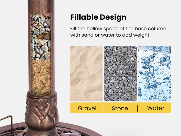 VIVOHOME Polyresin Antique Outdoor Golden Garden Bird Bath & Solar Powered Round Pond Fountain Combo Set 20-inch Diameter Durable Material Easy Assembly