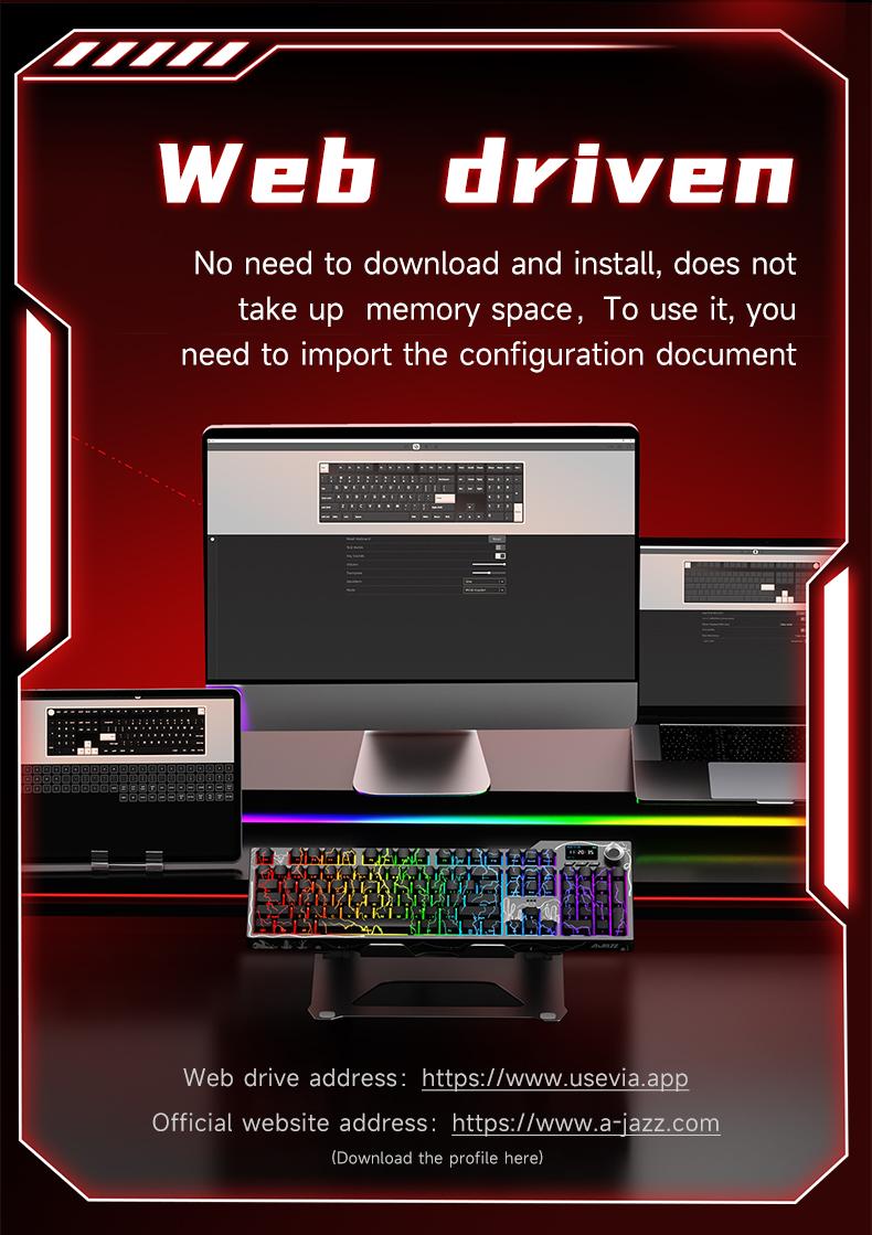 Ajazz AK35I V4 QMK Full-Size Wireless Ergonomic Mechanical Gaming Keyboard with Rotary Knob and Smart Screen Numeric Keypad. The perfect choice for both gaming and office use. Cream-colored keyboard. Christmas gift.