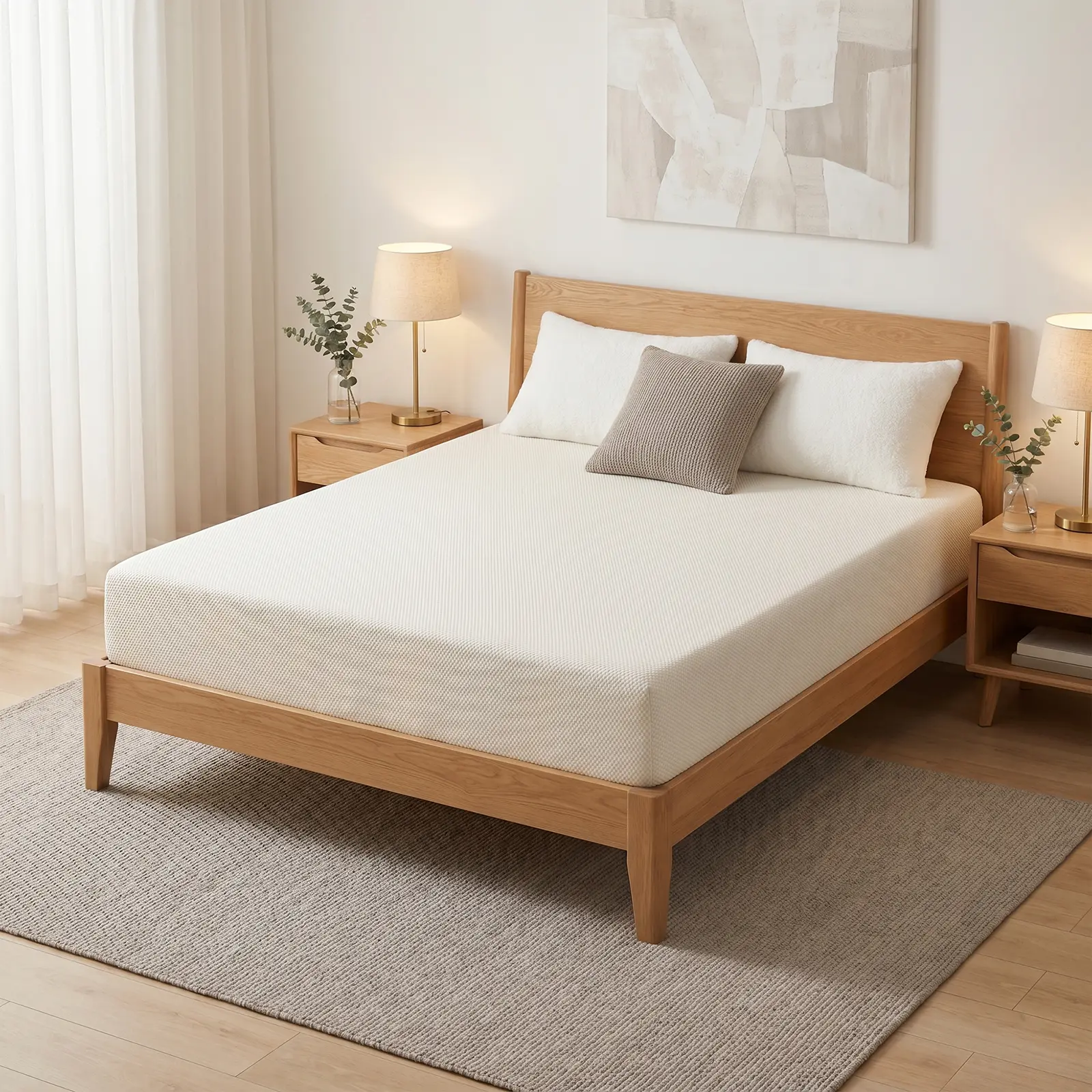 Full Size Medium-Firm Pressure Relief Foam Mattress - Ergonomic, Breathable, Anti-Allergic, Anti-Dust Mite for Side Sleepers, Durable with Exquisite Craftsmanship, Ideal for Bed Support Solutions & Bed Upgrade, Full Size Bed, Daily Rest