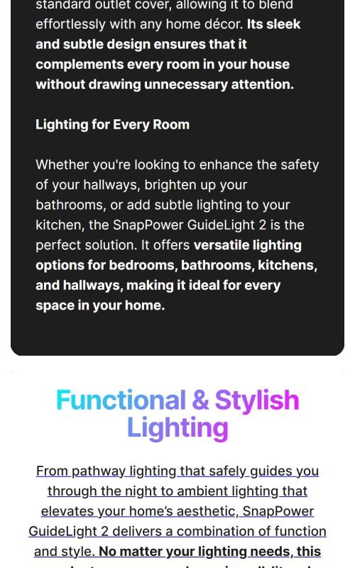 GuideLight - Automatic on/off Pathway and Accent Lighting Outlet Cover