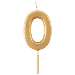 GOLD Birthday Number candles