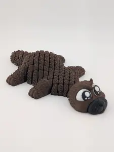 Mesh Fidget Sea Otter 6.5 Inch Adorable PLA Plastic Toy with Flexible Body and Cute Face for Kids and Adults