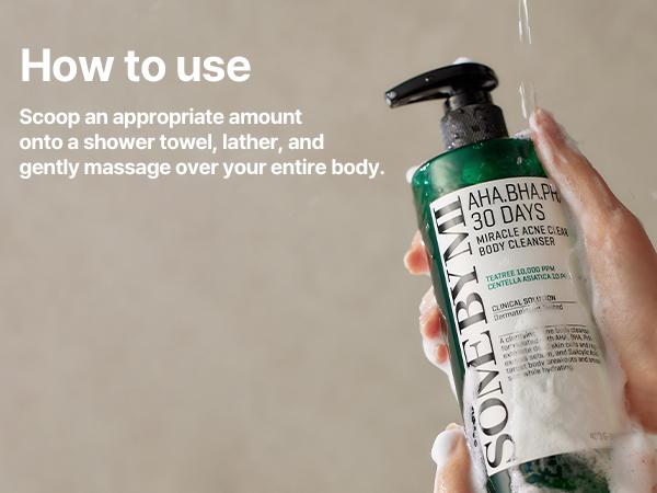 AHA BHA PHA 30 Days Miracle Acne Clear Body Cleanser 13.5oz - Body Odor Control & Back Acne Treatment - Gentle Exfoliating Body Wash - Korean Skincare AHA BHA PHA 30 Days Miracle Acne Clear Body Cleanser 13.5oz - Body Odor Control & Back Acne Treatment - Gentle Exfoliating Body Wash - Korean Skincare