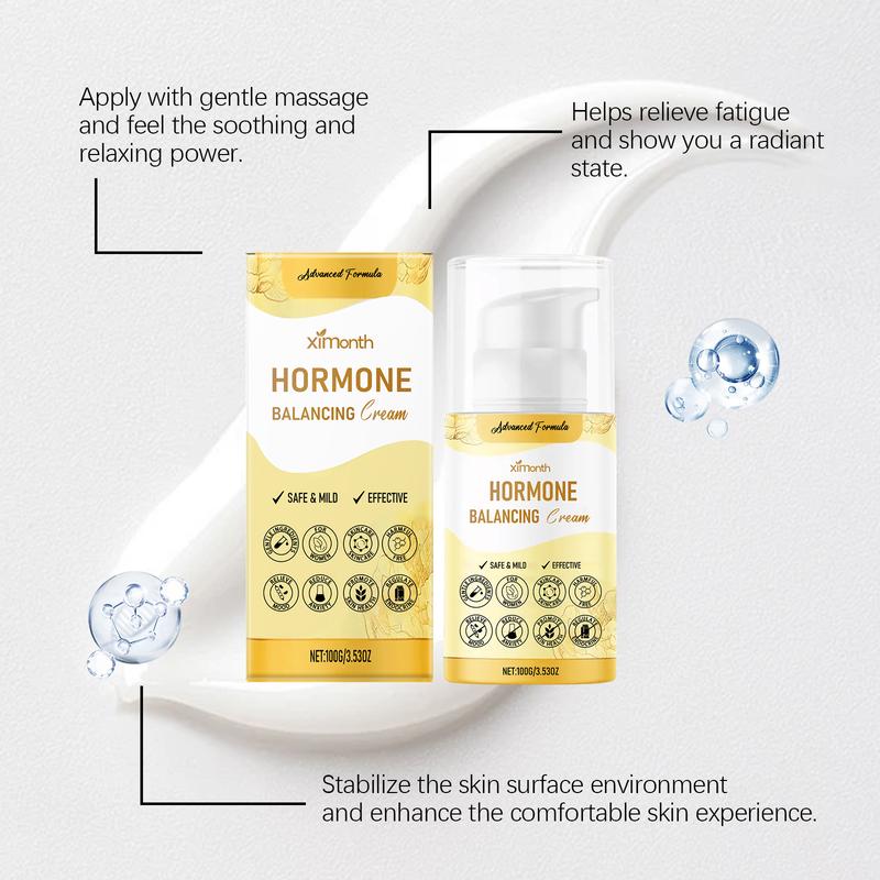 Natural Progesterone Hormone Balance Cream for Women, Bioidentical Micronized Formula, Dermatologist-Tested Cosmetic Moisturizer for Menopause & Menstrual Comfort