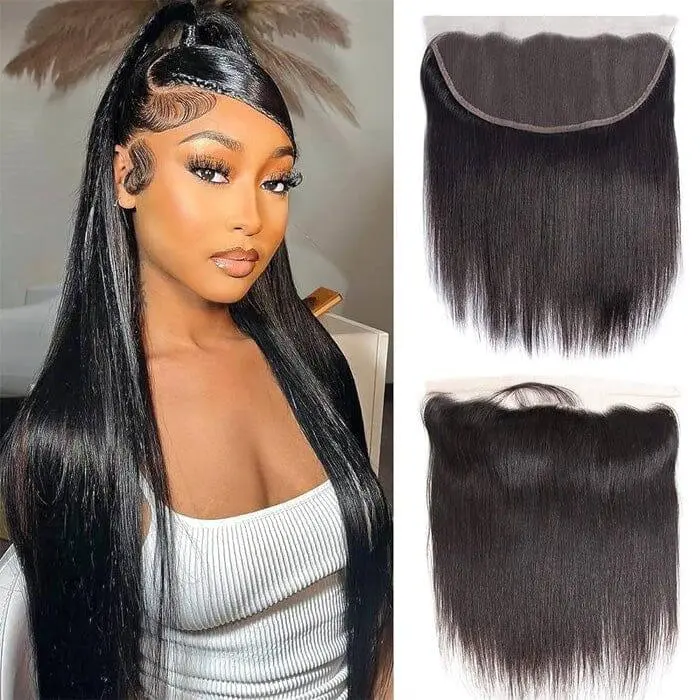 Body Wave 13x6 Transparent Lace Frontal Virgin Human Hair Silky Straight Frontal