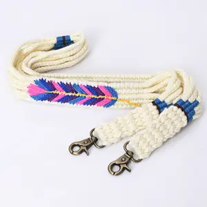 American Darling Hand Braided Wool Strand Crossbody Handle Strap for Bags Phone Wallet Purse Clutch Cellphone Holder
